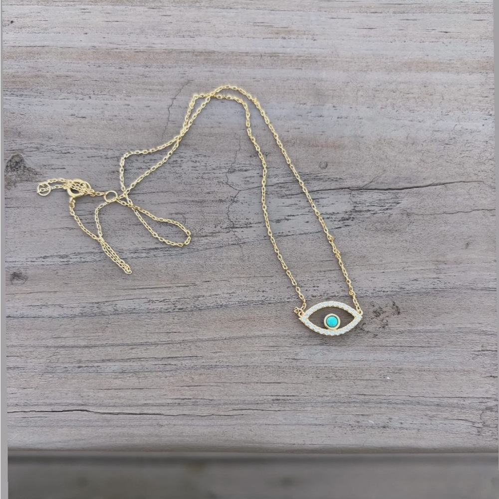 Gold Evil Eye Necklace